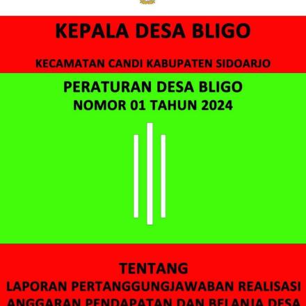 Peraturan Desa Bligo Nomor 01 Tahun 2024 Tentang Laporan Realisasi APBDes Desa Bligo T.A 2023